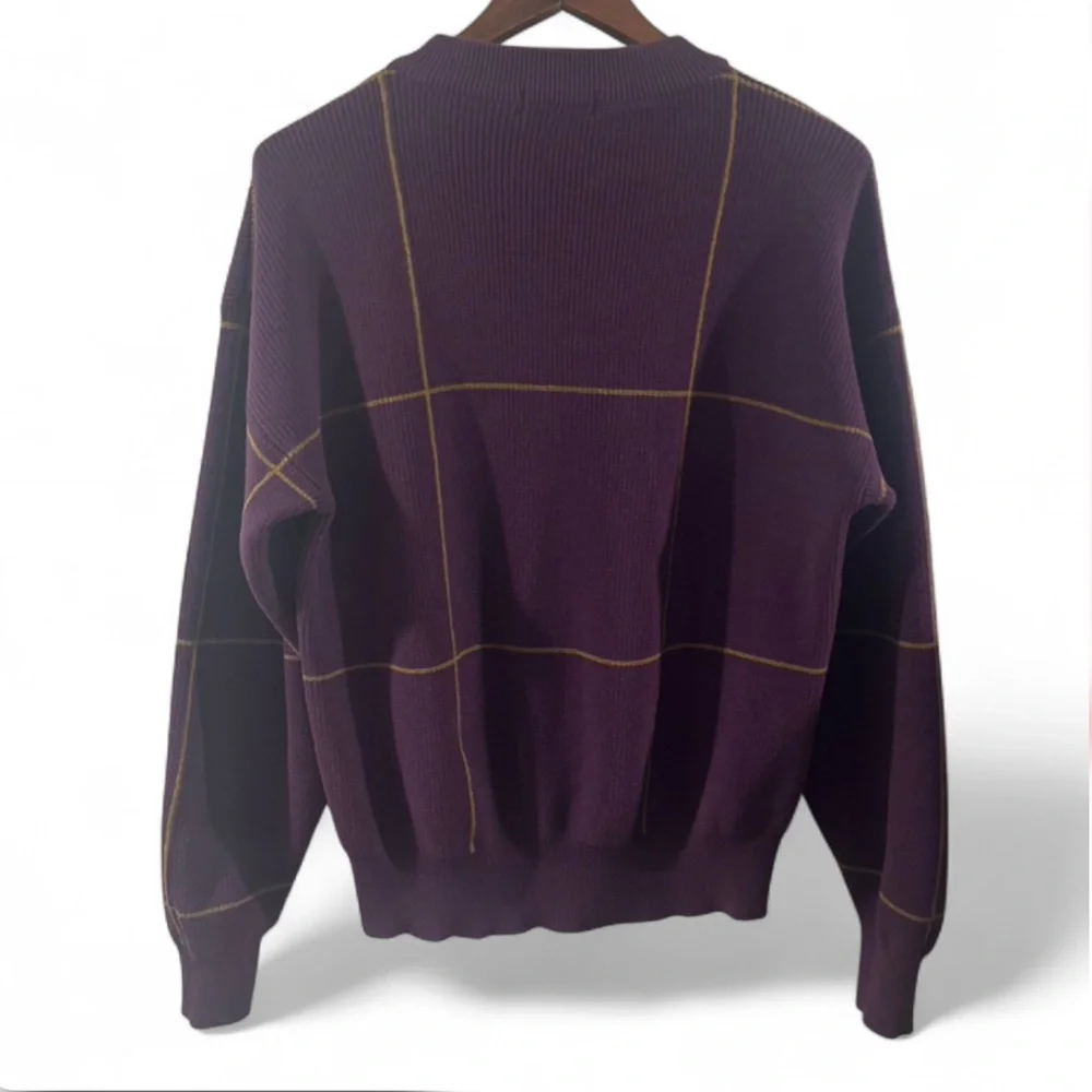 Vintage Nautica Purple/Gold Crewneck Sweater Size Men’s Large